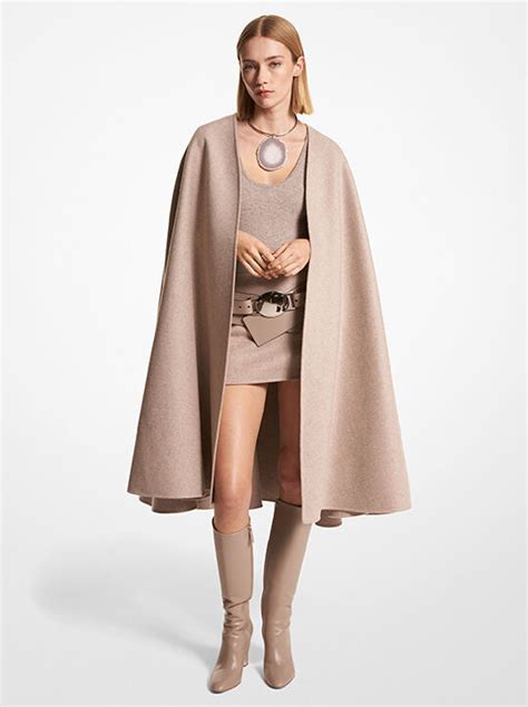 michael michael kors double face wool blend cape|Double Faced Wool Melton Cape .